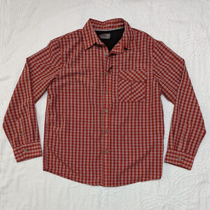 Wrangler Outdoor Men's Medium Regular Fit Button Up Hiking Shirt Roll Tab Sleeve